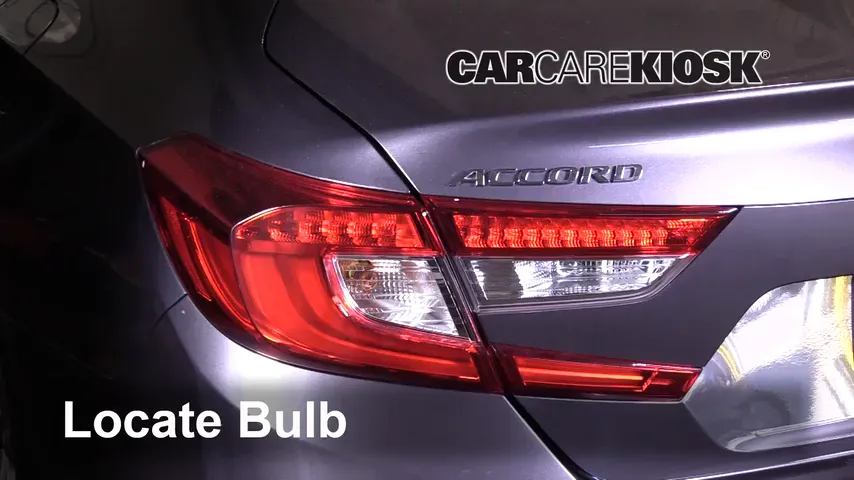 2018 Honda Accord LX 1.5L 4 Cyl. Turbo Lights Tail Light (replace bulb)